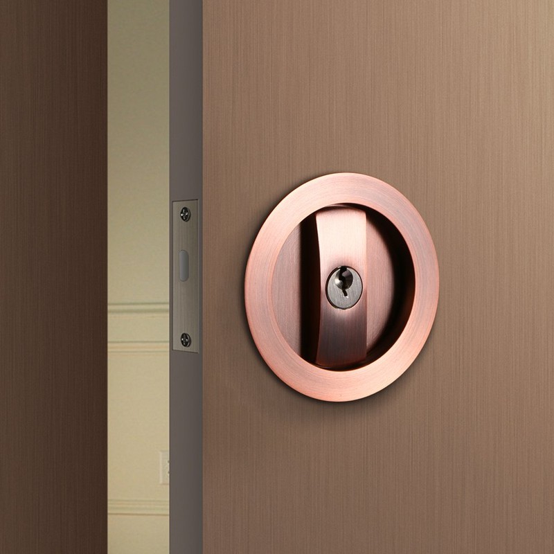 CCJH Invisible Barn Wood Sliding Door Gate Cup Handle Lock