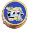 Brave Little Bath Bomb Toaster Brass Round Pill Box