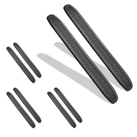 runmade Universal Car Truck Pickup 8PCs Black Rear Bumper Guard Side Anti-Scratch Protector Trim Rubber Strips