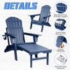 FUNBERRY Adjustable Folding Adirondack Chair with Retractable Ottoman, All Weather
