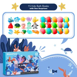 Sea Surprise Bath Bombs for Kids – 15 Pack Fizzy Gift Set with Hidden Ocean Toys, Gentle & Scented, Kid-Safe & Fun Bath Time, Great Summer Treats & Birthday Gifts for Boys and Girls