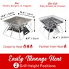 Brentwood Portable Stainless Steel Folding Charcoal BBQ Grill and Outdoor