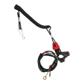 12V DC Outboard Kill Switch Lanyard, Motorcycle Engine On Off Kill Switch Mini Moto Kill Cord Quad Bike Safety Lanyard Kill Switch for Motor ATV Quad Dirt Bike