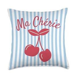 Ma cherie Ma chérie cherry girl aesthetic Throw Pillow