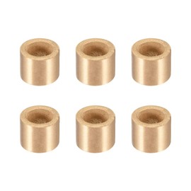 sourcing map Bearing Sleeve 8 mm Bore x 12 mm Outer Diameter x 10 mm Length Self-Lubricating Bushings Made of Sintered Bronze Pack of 6