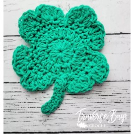 Unbranded Crochet clover coaster PATTERN ONLY St. Patrick's Day 4-leaf clover shamrock