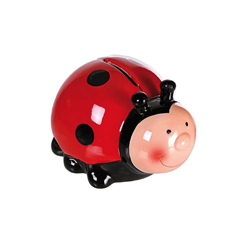 CUTE LADYBIRD MONEY BOX CERAMIC