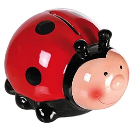 CUTE LADYBIRD MONEY BOX CERAMIC