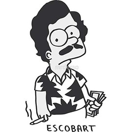 Pablo Escobart - Sticker Graphic - Auto, Wall, Laptop, Cell, Truck Sticker for Windows, Cars, Trucks