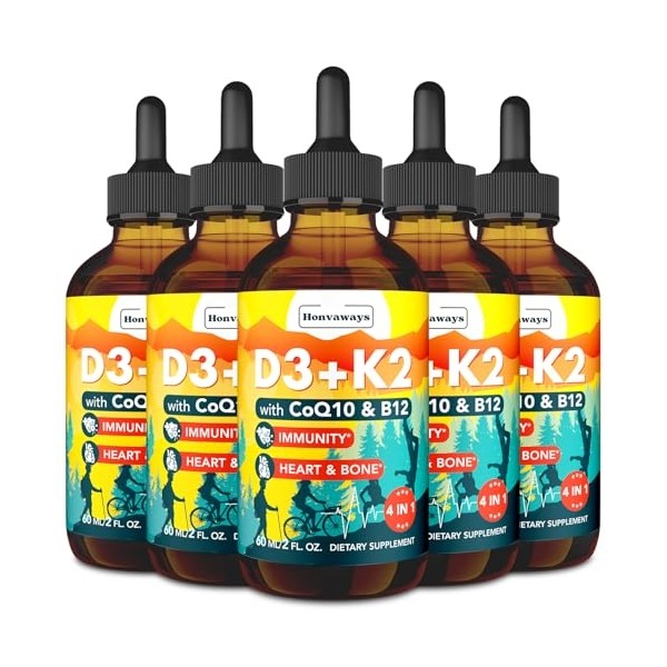 Vitamin D3 K2 4,000 IU Liquid Drops, 5P