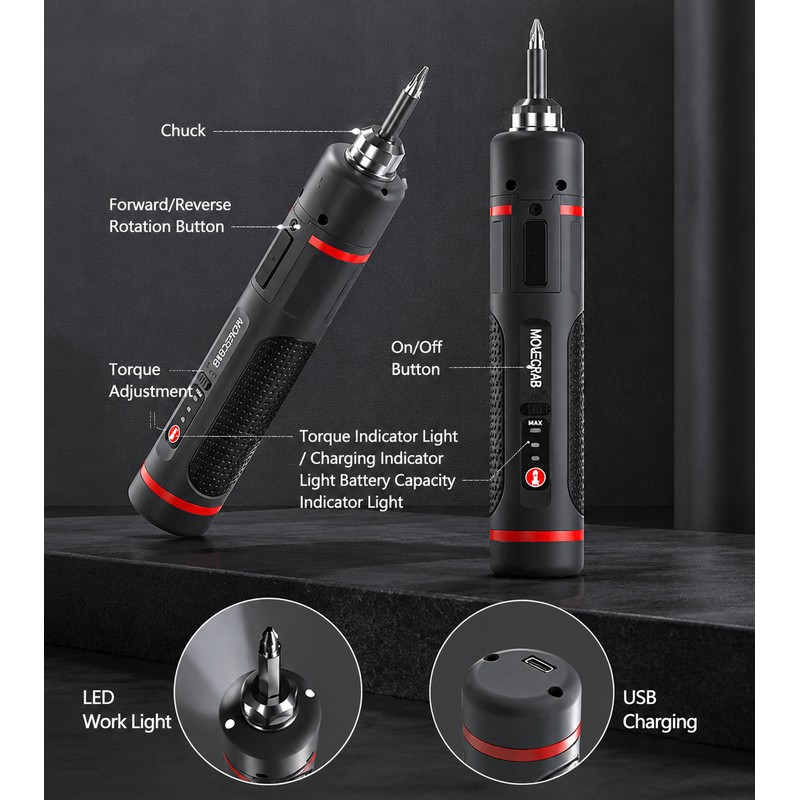 Adjustable Angle Electric Screwdriver Set for DIY Repair – Rechargeable