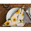 Urban Villa Dinner Napkins Sunflower Print Cloth Napkins (Set of