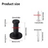 XQEUMC Pack of 8 Coat Hooks Black Matt Round 55
