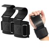 Weight Lifting Hooks Pair Heavy Duty Power Wrist Straps Hand