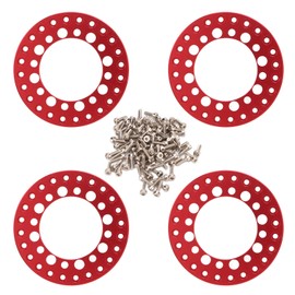 4Pcs 1.9 Inch Wheel Outer Beadlock Ring Aluminum Alloy Reusable RC Accessories for Traxxas 1/10 RC Car Red