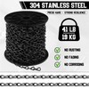 Yaocom 100ft Black Jack Chain with 10 Pcs S Hooks