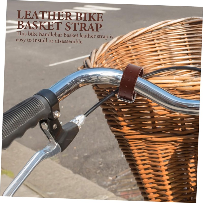 GANAZONO 1 Pair of Bike Basket Strap Front Handlebar Storage