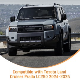 AMSPRAC Tail Light Cover,Rear Brake Light Shade Guard Protector fit for Toyota Land Cruiser Prado LC250 2024 2025,Exterior Tail Light Protector Pads,Tail Light Covers Trims (Full-enclosed Cover)