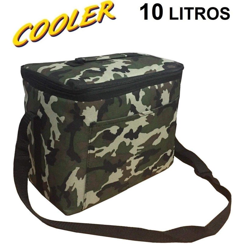 Camouflage Bag 10 Litre Insulated Lunch Cooler Military 1.5 Bottles