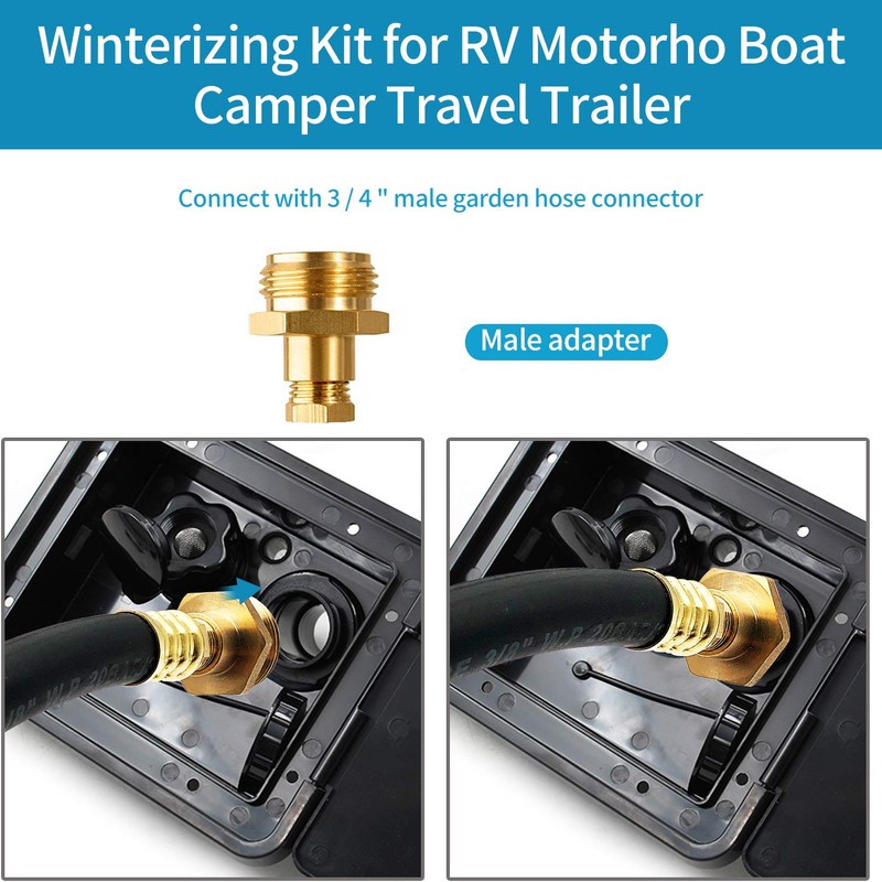 RV Camper Winterizing Kit, 16" Sprinkler Winterization Kit with Shut