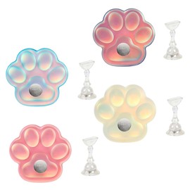 Baluue 1set Cat Paw Nail Stand Holder for Nail Art Practice Gradient Colors White Purple Stable Base for Press and Diy Designs Essential Supplies for Beginners