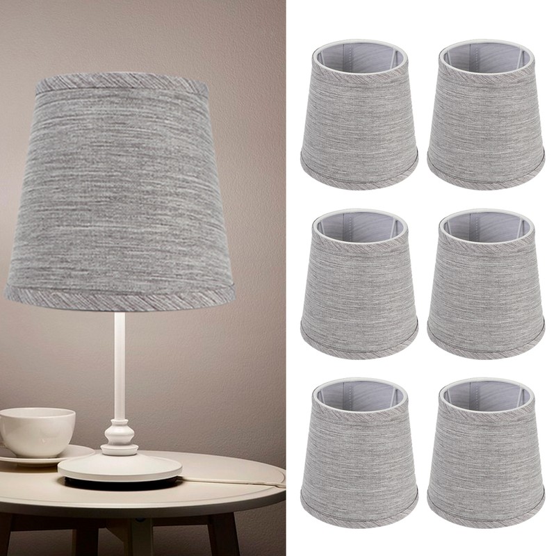 6Pcs Lampshade Modern Light Cover Fabric Inner Film European Style