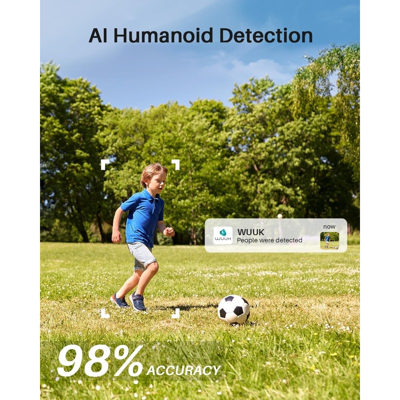 Add-on Wireless Security Camera(Base Station Required), WUUK 2K Home Camera