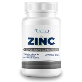 Zinc adicionado con Vitamina C y Gengibre - 100 Capsulas - Premium