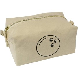 'Bowling Ball' Canvas Wash Bag/Makeup Case (CS00044387)
