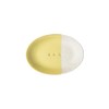 Tranquillo Rustic Oval Ceramic Soap Dish Yellow with Holes for