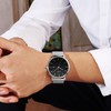 Burei Men's Wrist Watch, Stylish, Minimalist, Ultra Thin Commuter Net