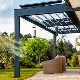 MIVIDE Wind Chimes, Wind Chimes for Outdoor Hanging, Wind Chimes, Metal Wind Chimes for Outdoors, Wind Chimes, Home Decoration, Gifts (Black)