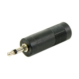 Plugger Mono Jack Female to Mini Male adapter, black