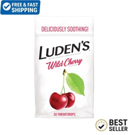 Ludens Luden's Wild Cherry Throat Drops – 30 Count Bag