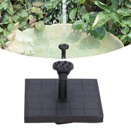 7V 1.4W Solar Fountain Pump for Bird Bath,Solar Fountain with Multiple Nozzles & Fixed Pipes,Monocrystalline Silicon Square Floating Solar Water Pump for Garden,Courtyard,Fish Tank