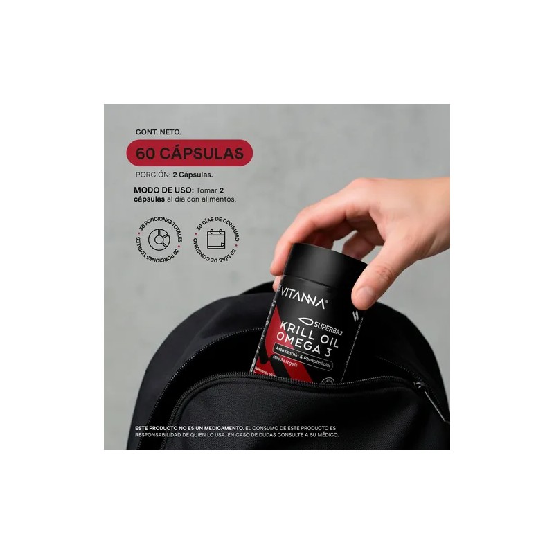 Aceite De Krill Superba2 Omega 3 Astaxantina 60 Cápsulas