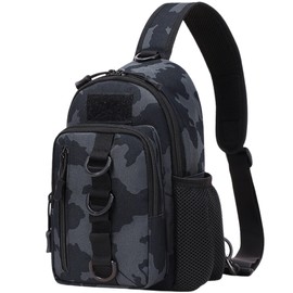 Ilfuturo Militar Molle camuflaje ajustable para botella, Camuflaje gris, Bolsas tácticas