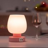 Touch Bedside Table Lamp - Pink Small Lamp for Bedroom