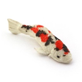 MyTinyWorld 3 x Dolls House Miniature Large Koi Carp White,Orange and Blacks