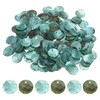 uxcell 150Pcs 15mm Flat Round Shell Coin Beads, Colorful Drop