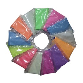 KONTONTY 8pcs Nighttime Nail Art Glitter Fluorescent Luminous Powder Easy DIY Nail Art Waterproof Glue Random Color