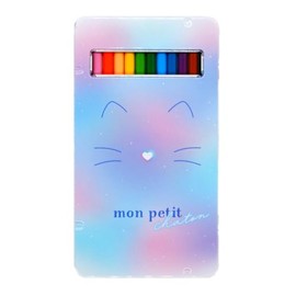 Kamio Japan Colored Pencils, For Girls, 12 Colors, Colored Pencils, Mompuchi Chaton, Cat
