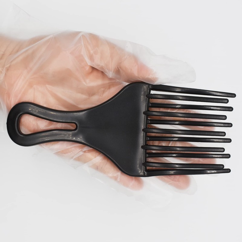Professional Insert Afro Pick Comb, Wide Tooth Detangling Hair Fork