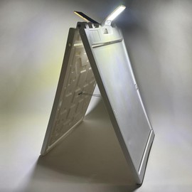 A Frame Sign With Solar Lights Sidewalk Sign Board For 24" X 36" Inserts