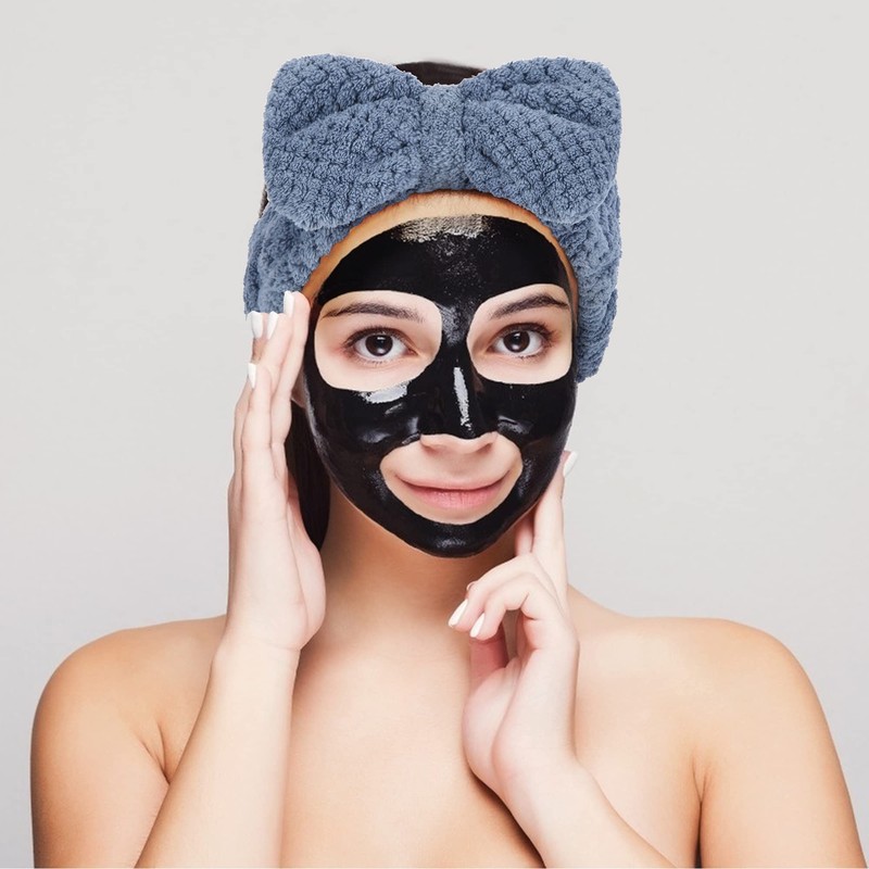 DOOBO 3 Pack Spa Headbands Microfiber Bowtie Headbands for Women