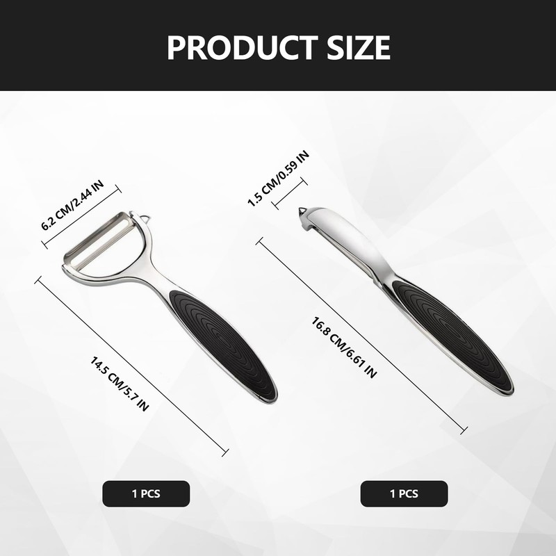 Vegetable Peeler, 2 Pcs Potato Peeler, Julienne Peeler, Zinc Alloy