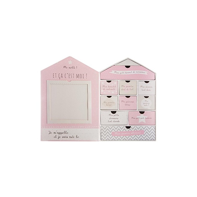 Newborn gift set with keepsake box + photo frame -