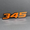 Emblem Badge 2x Orange Black 345 Hemi Emblems 345 Side