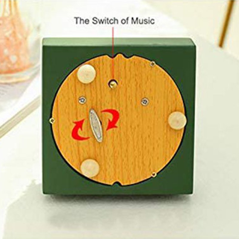 Wooden Train Music Box for Girls Boys Real Details Clear