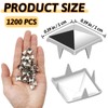 DSYIL 1200 PCS Silver Studs Bulk - 10mm Square Studs